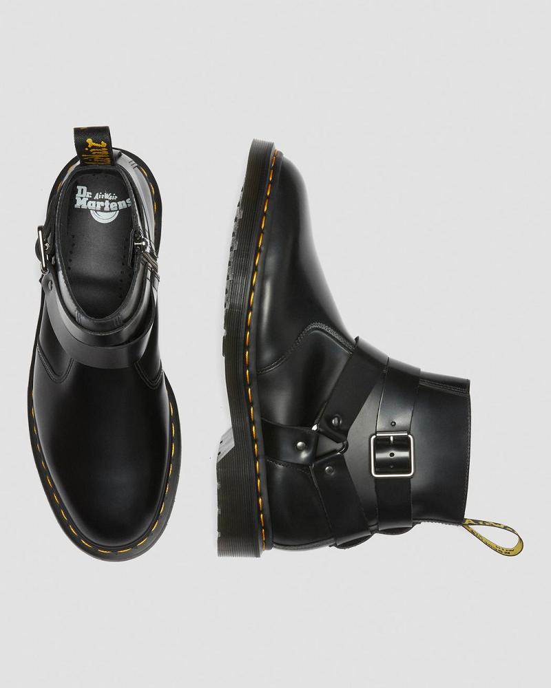 Botines Dr Martens Jaimes Cuero Harness Hombre Negros | MX 358LIS